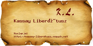 Kassay Liberátusz névjegykártya